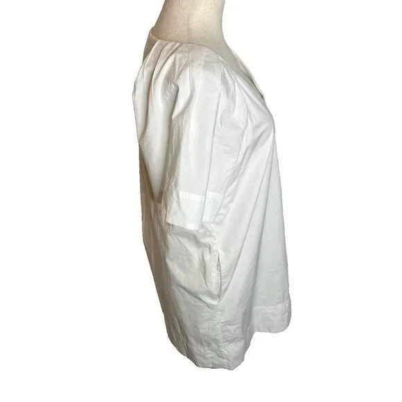 Madewell $110 V-Neck Mini Shirtdress in White Size S NP093 - Picture 5 of 8